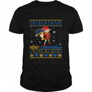 Happy Chrismukkah Christmas Hanukkah Elf Menorah  Shirt